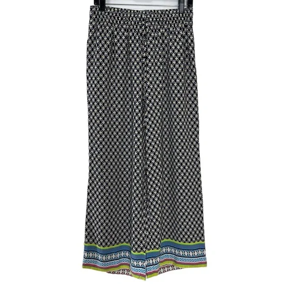 Crown & Ivy Multicolor Drawstring Waist Pull On Palazzo Pant’s Size Smal… - Picture 2 of 6
